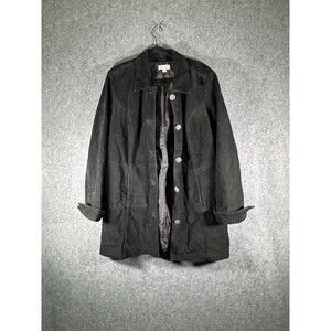 Women's Black Button-Up Coat